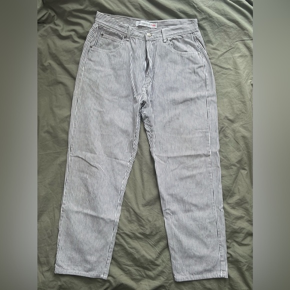 Calvin Klein petite vintage jeans hickory stripe 90s 80s - Picture 1 of 9